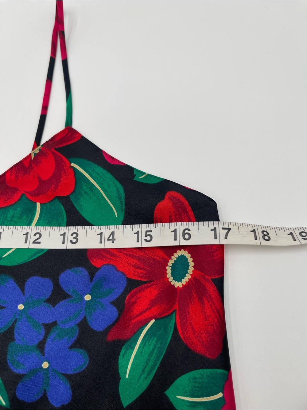 Vtg Satin Silky Camisole Womens Sz Small Floral Pajamas Tank Top - Picture 8 of 9